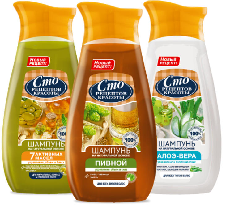 Сто рецептов красоты Шампуни для волос 280 мл