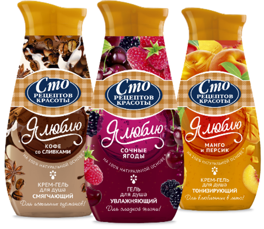 Крем-гели для душа Сто рецептов красоты на 100% натуральной основе