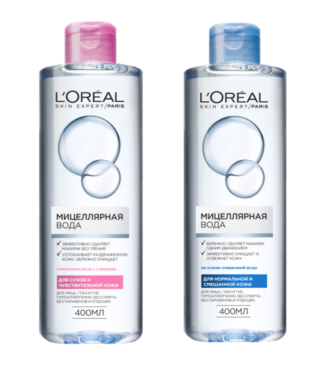 L'Oreal Мицеллярная вода вновом объеме 400 мл