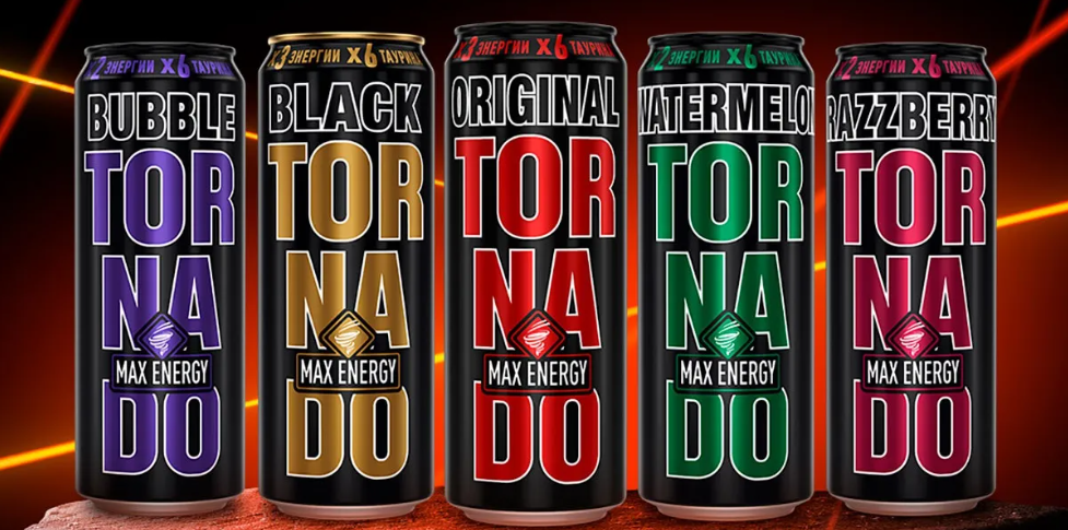 Стратегическое партнёрство с TORNADO - ТОП-3 брендом энергетиков в России!