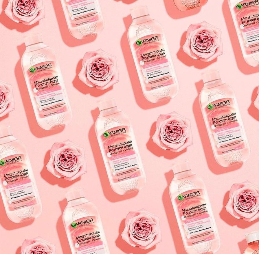 Мицеллярная Розовая вода Очищение+Сияние от Garnier